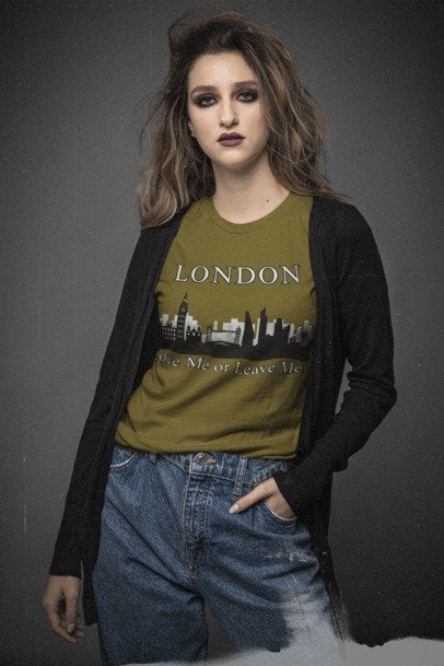London Skyline Graphic Tee, Love Me or Leave Me Shirt, Travel Shirt, Unisex T-Shirt, Gift for London Lovers, Casual Wear