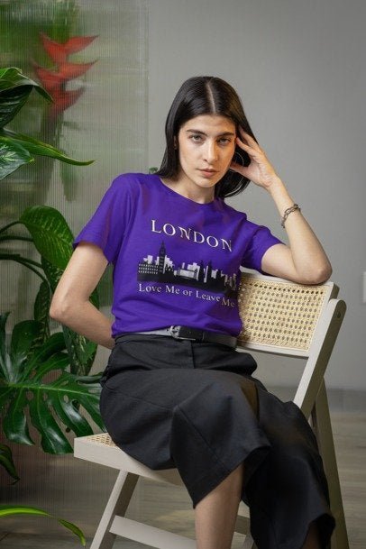 London Skyline Graphic Tee, Love Me or Leave Me Shirt, Travel Shirt, Unisex T-Shirt, Gift for London Lovers, Casual Wear