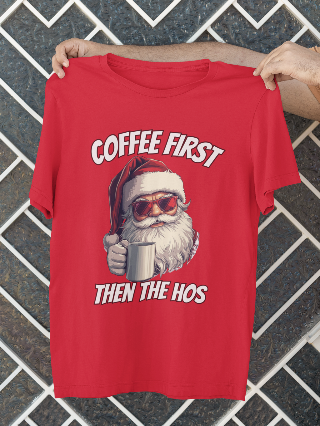 Festive Santa Coffee Tee