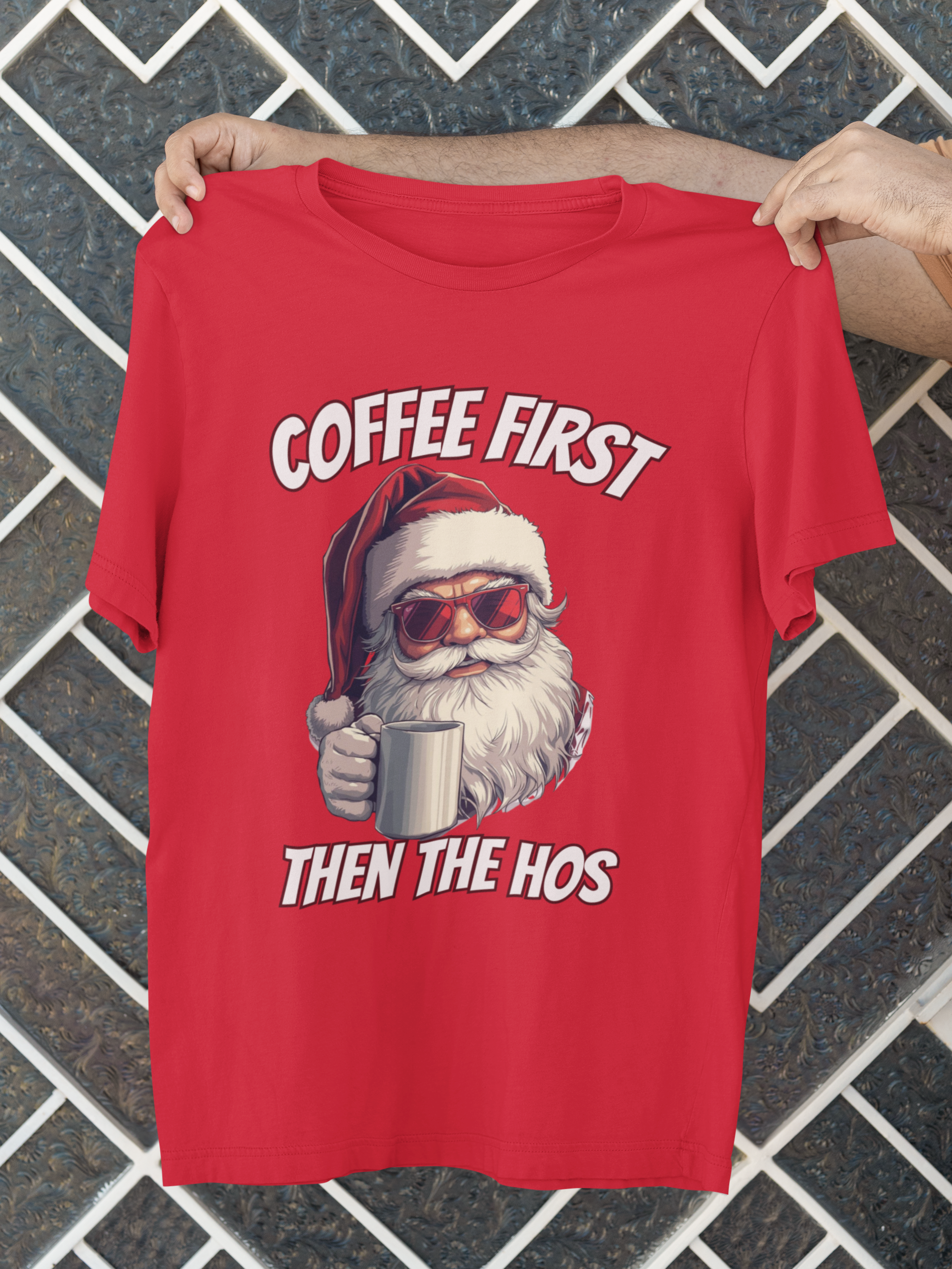 Festive Santa Coffee Tee