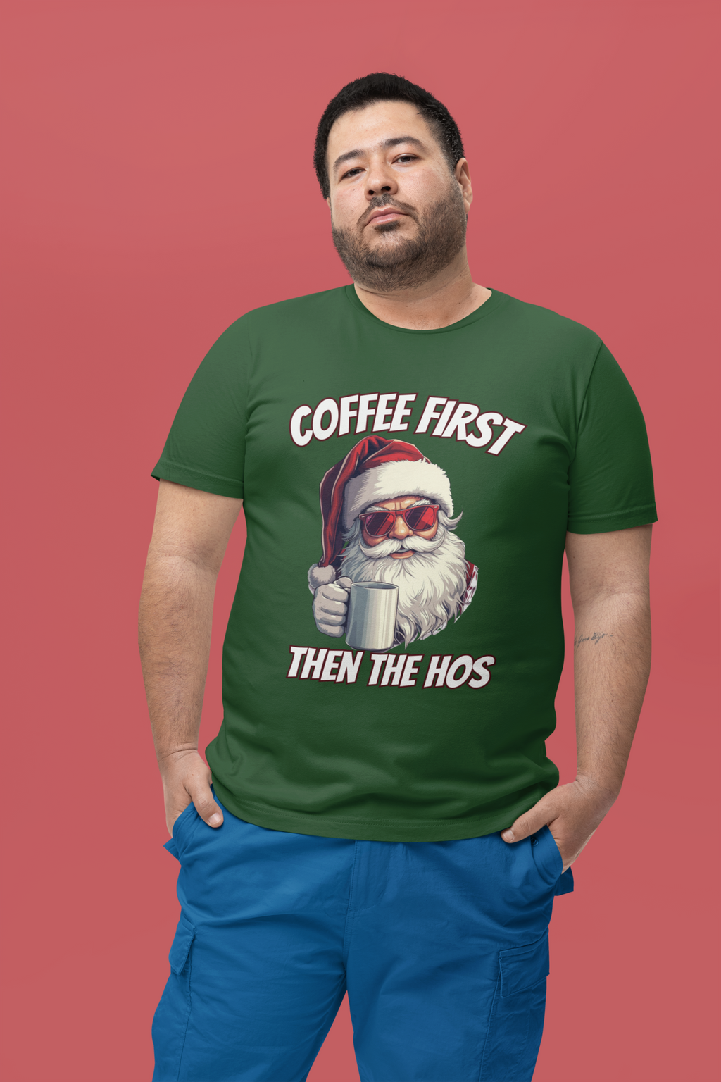 Festive Santa Coffee Tee