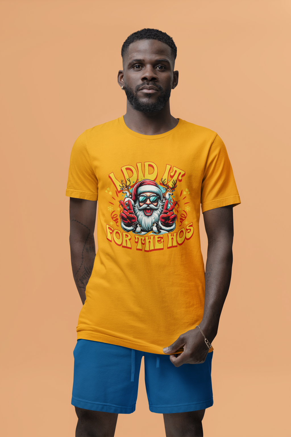 Funny Holiday T-Shirt - "I Did It for the Ho's" Unisex Jersey Tee