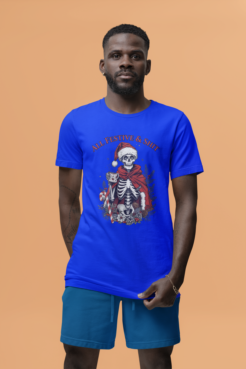 All Festive & Shit Skeleton Christmas Tee