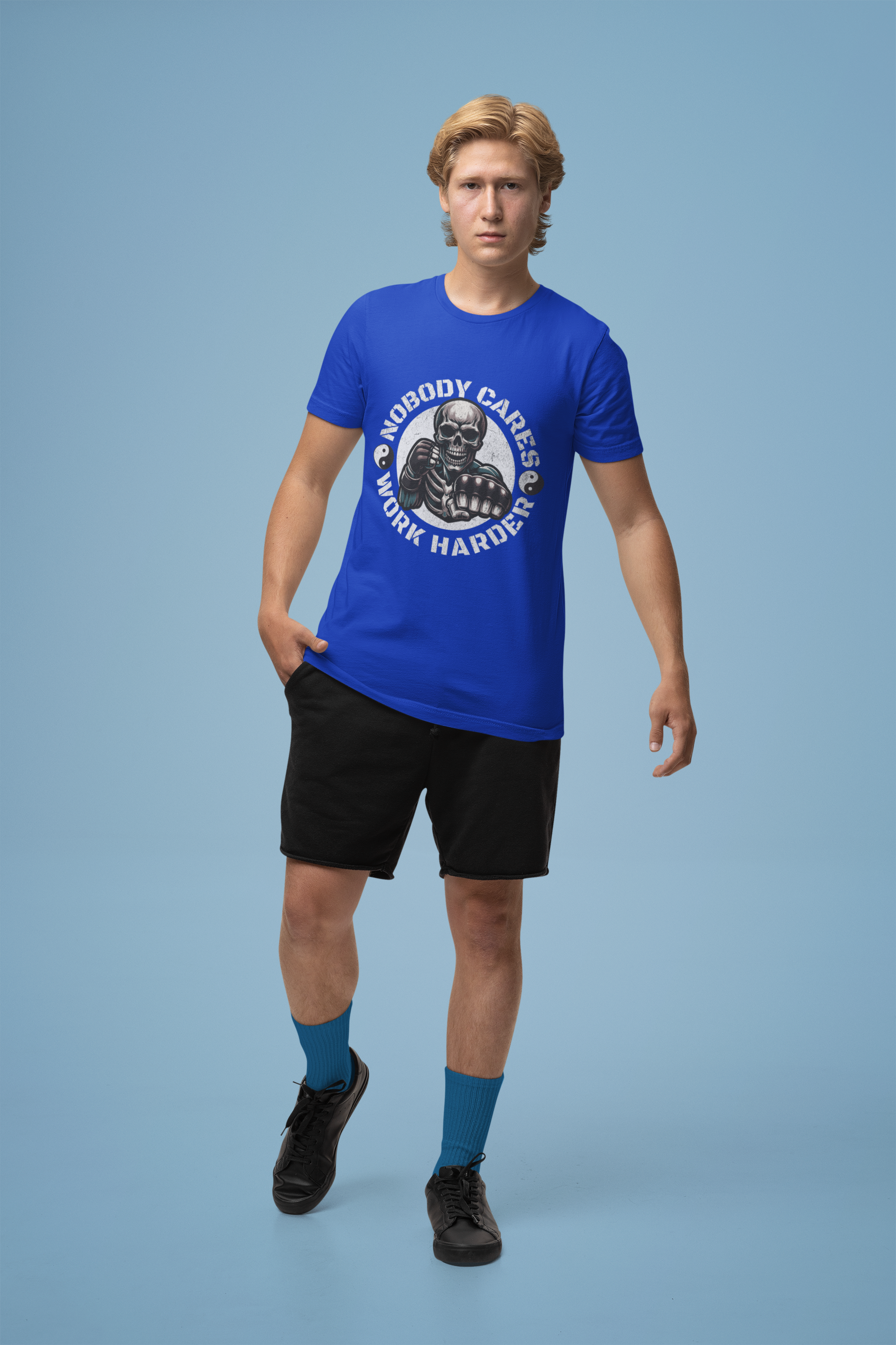 Nobody Cares Work Harder Skull T-Shirt