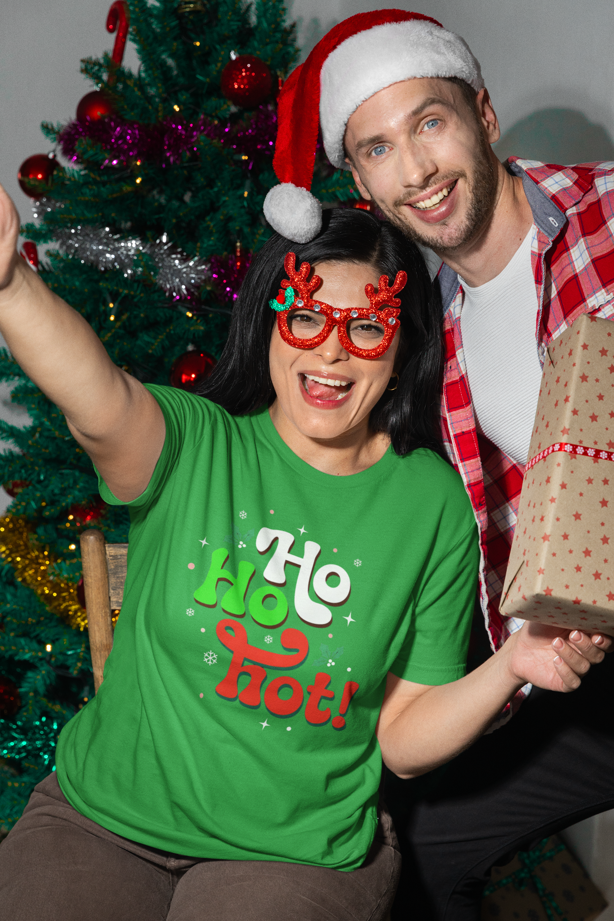 Ho Ho Hot! Christmas Graphic Tee — Funny Holiday T-Shirt