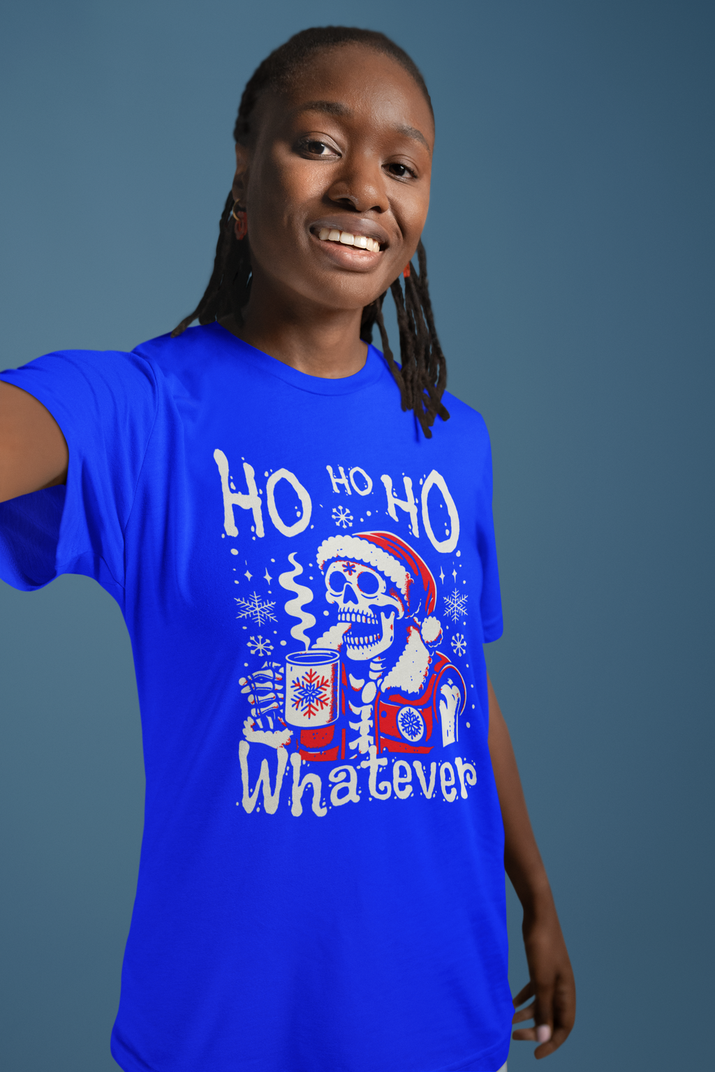Skull Santa 'Ho Ho Whatever' Christmas Tee