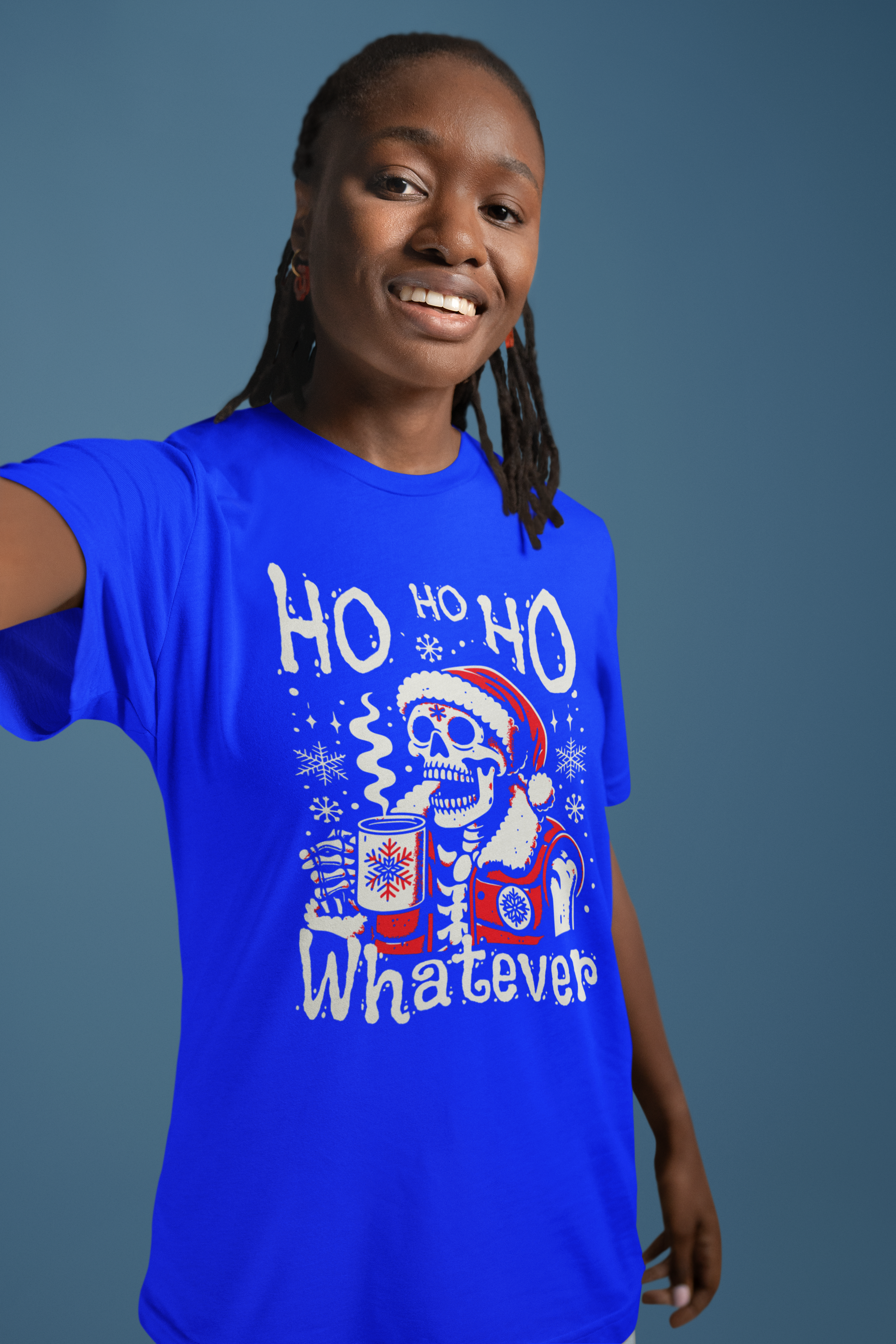 Skull Santa 'Ho Ho Whatever' Christmas Tee