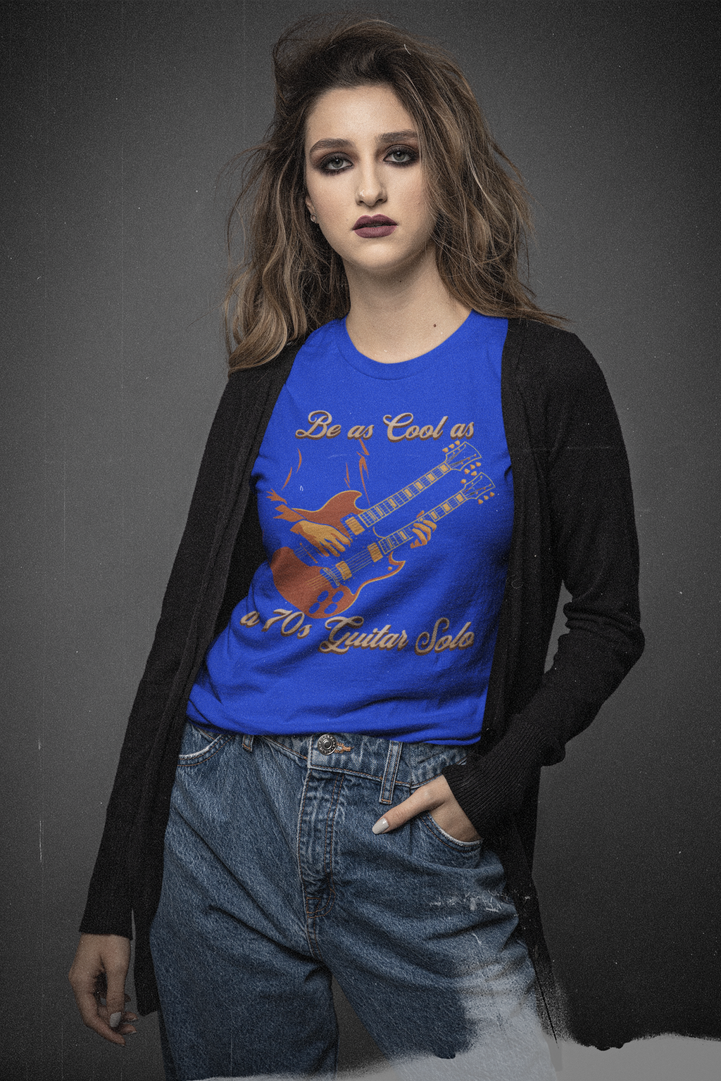 Retro Guitar Solo Tee - 'Be as Cool as a 70s Guitar Solo' Unisex Jersey Short Sleeve
