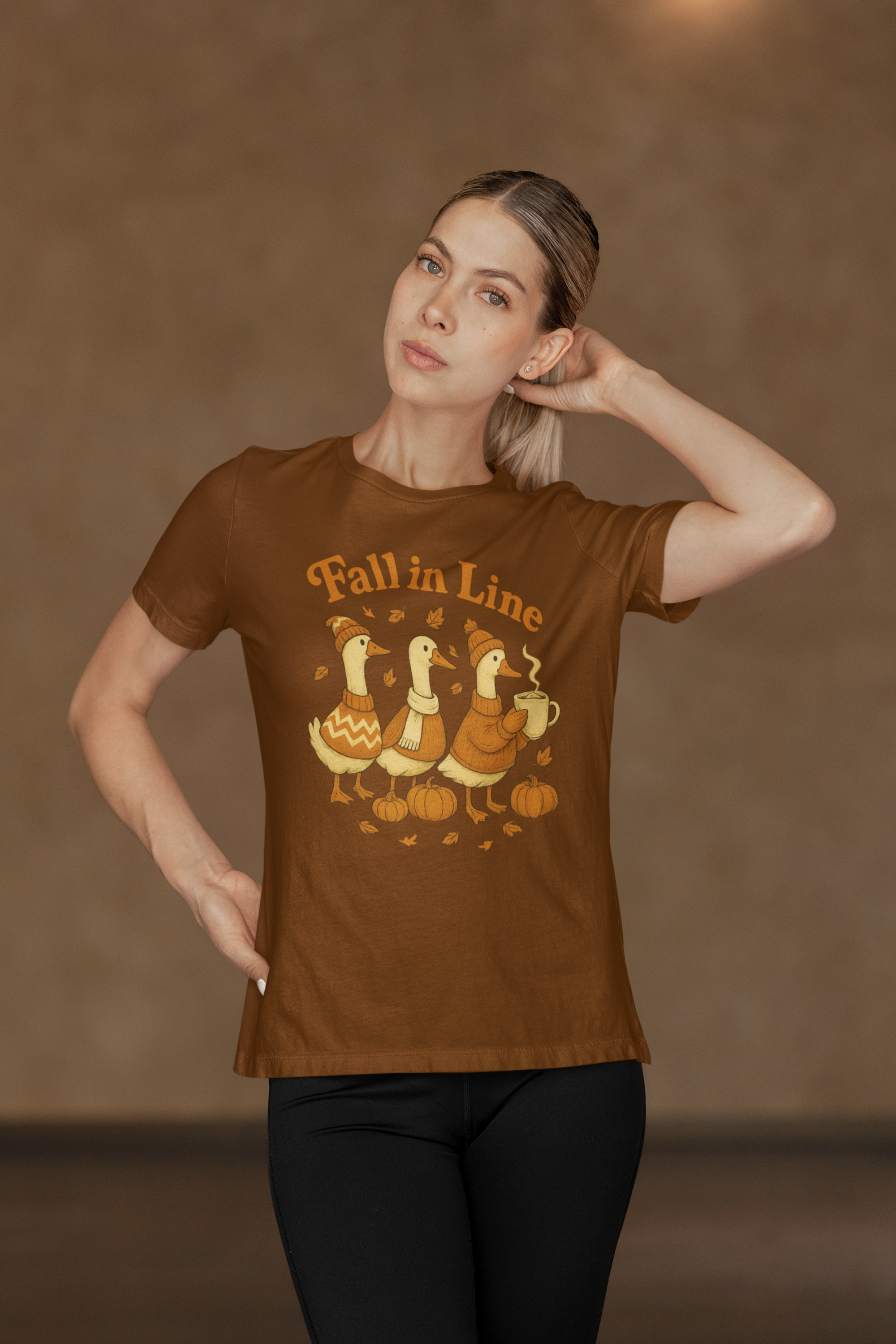 Fall in Line Unisex Tee - Cozy Autumn Graphic T-Shirt