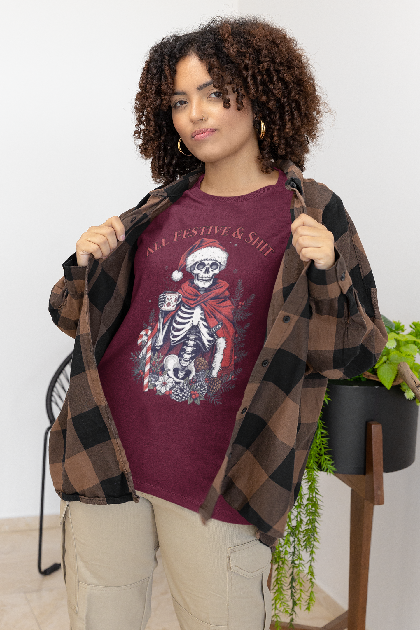 All Festive & Shit Skeleton Christmas Tee