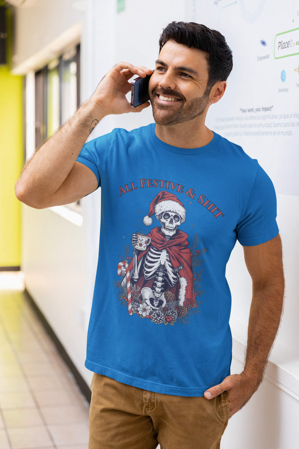 All Festive & Shit Skeleton Christmas Tee