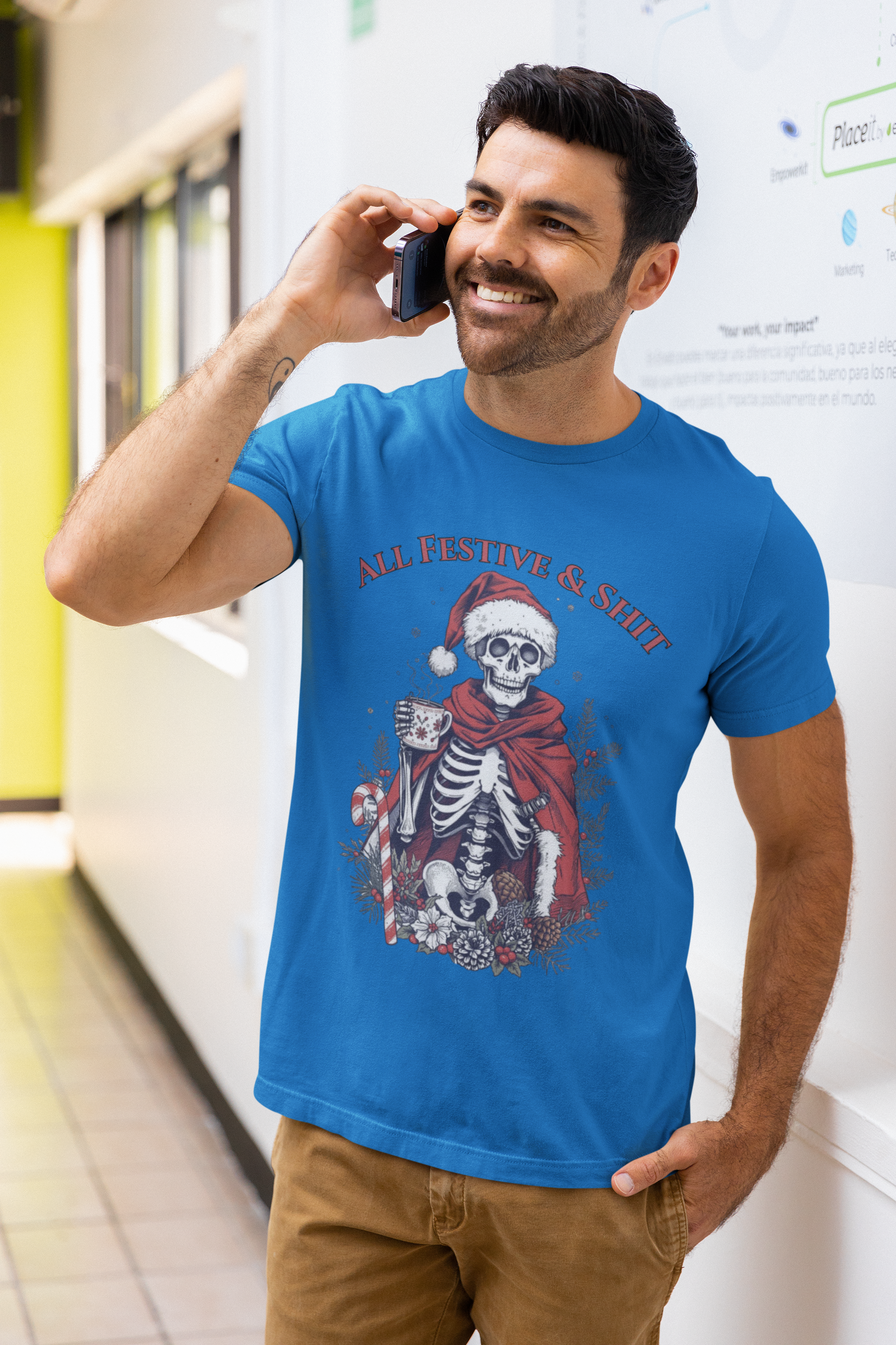 All Festive & Shit Skeleton Christmas Tee