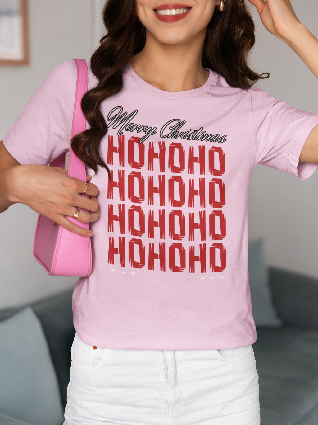 Merry Christmas 'HO HO HO' Holiday Tee