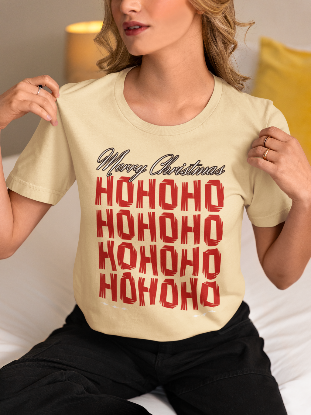 Merry Christmas 'HO HO HO' Holiday Tee