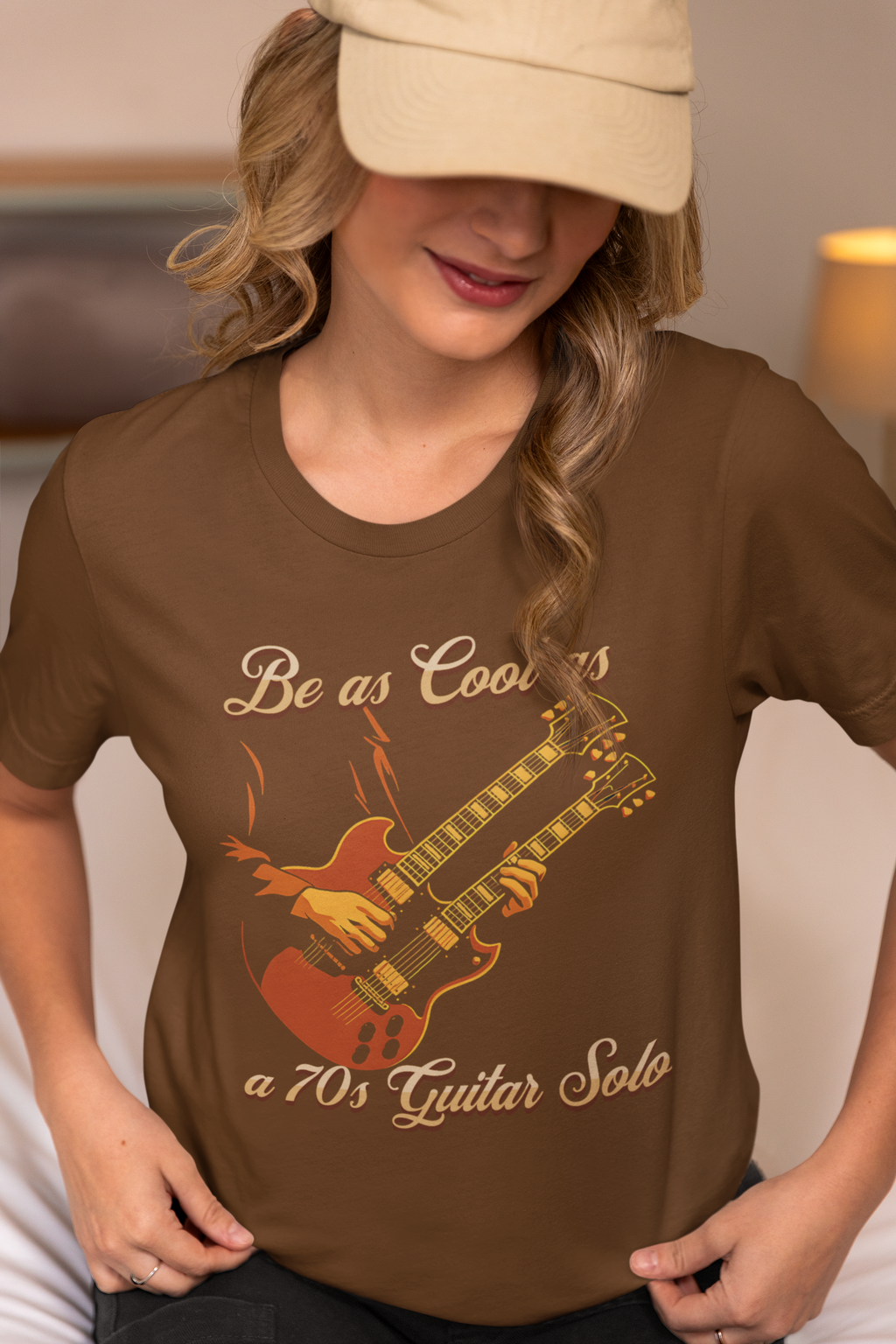 Retro Guitar Solo Tee - 'Be as Cool as a 70s Guitar Solo' Unisex Jersey Short Sleeve