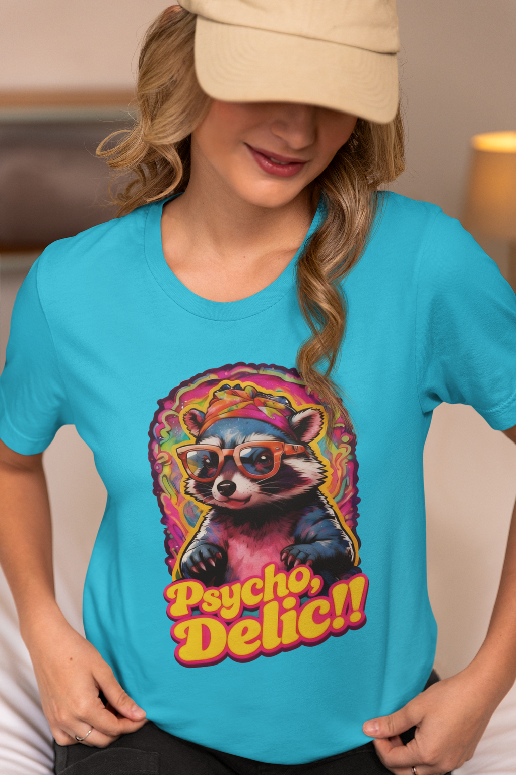Stay Groovy Raccoon Tee - Unisex Jersey Short Sleeve T-Shirt