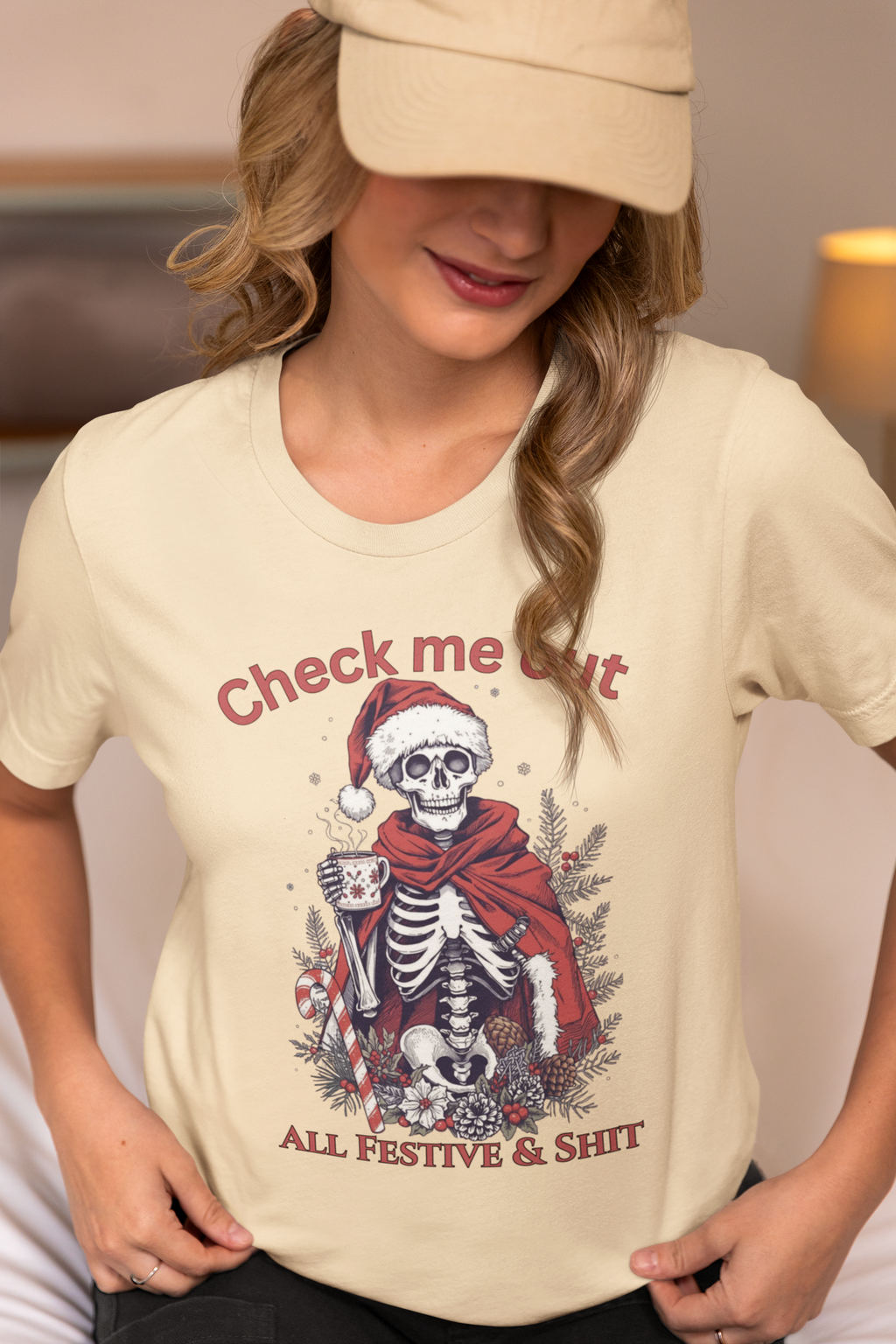 All Festive & Shit Skeleton Christmas Tee