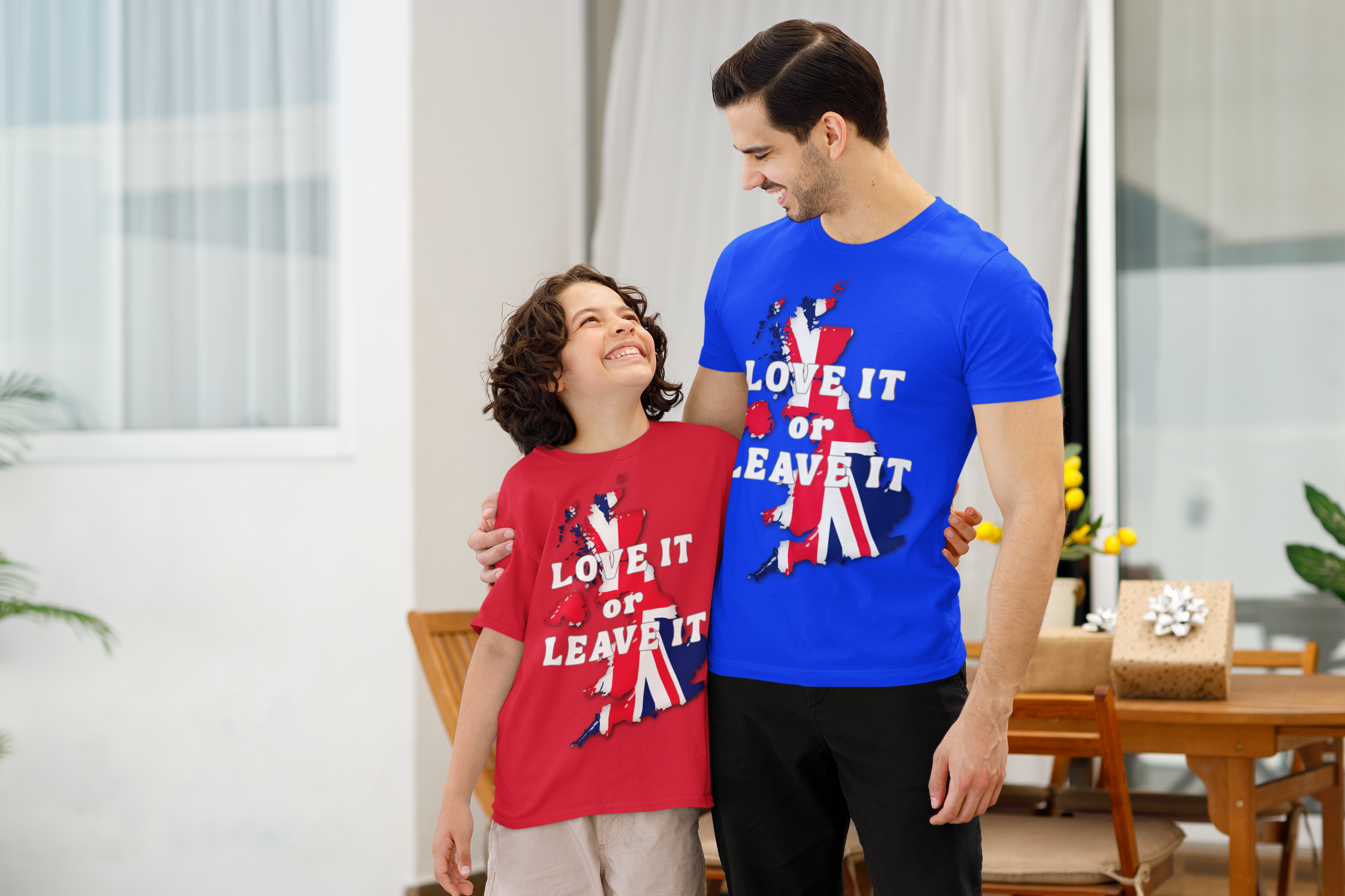 Patriotic Love It or Leave It Tee, British Pride Shirt, Unisex Graphic Top, Casual Wear, Gift for UK Lovers