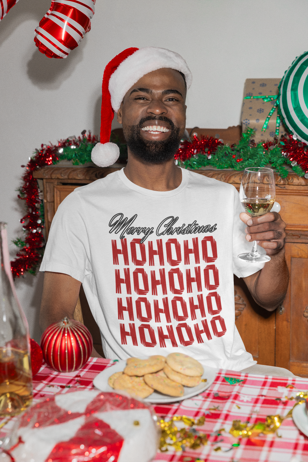 Merry Christmas 'HO HO HO' Holiday Tee