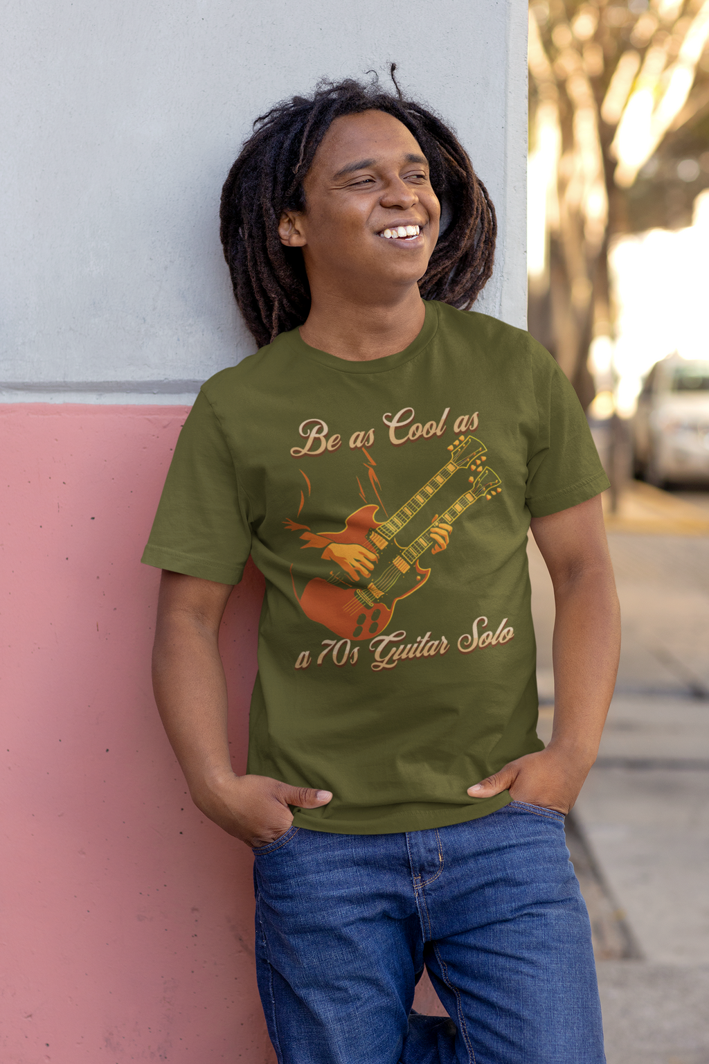 Retro Guitar Solo Tee - 'Be as Cool as a 70s Guitar Solo' Unisex Jersey Short Sleeve