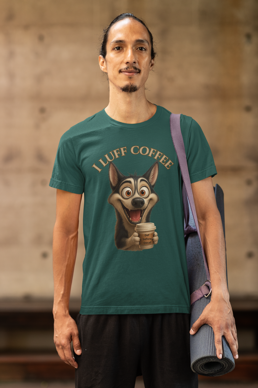 Funny Coffee Lover Tee | I Luff Coffee Unisex Jersey Short Sleeve T-Shirt