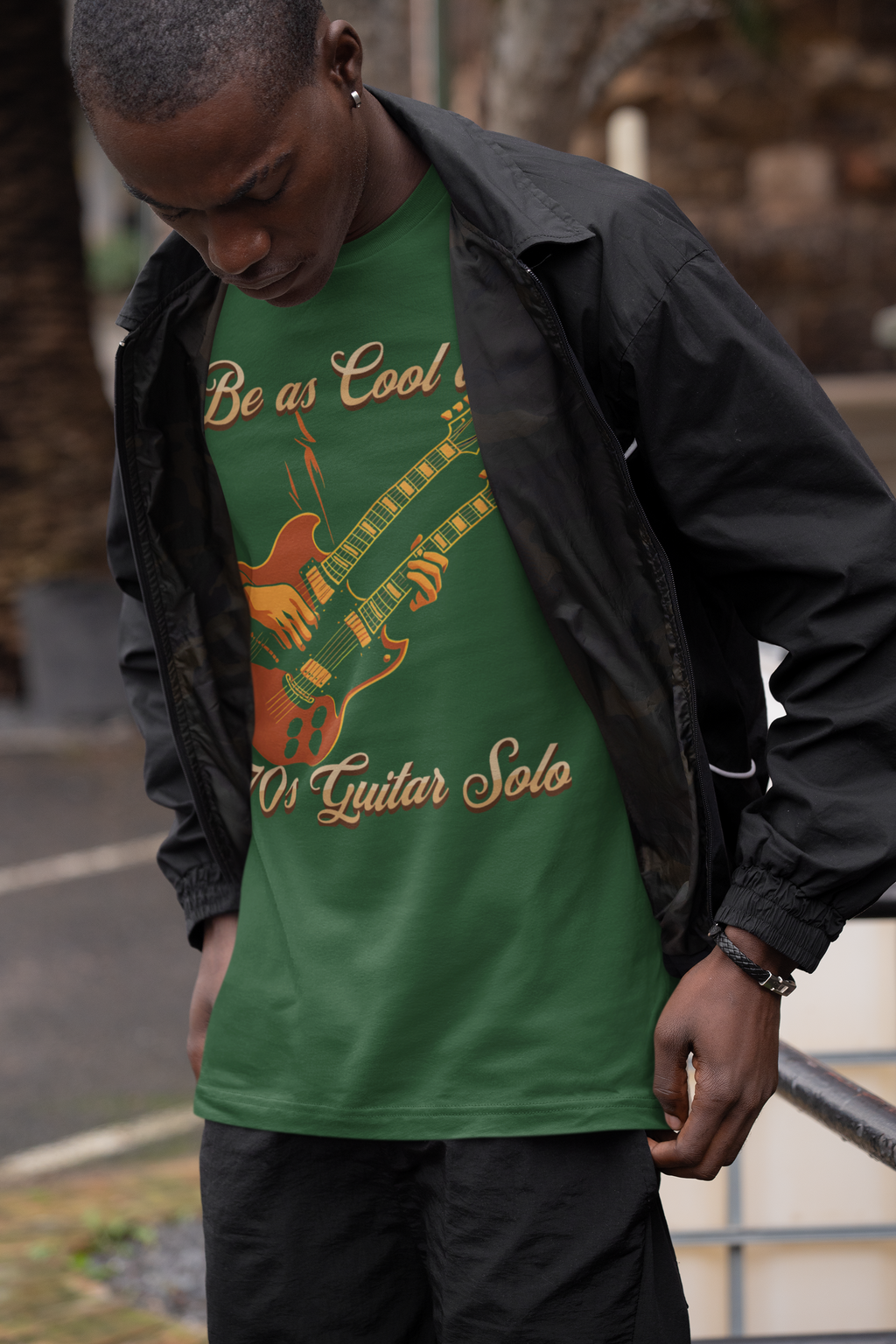 Retro Guitar Solo Tee - 'Be as Cool as a 70s Guitar Solo' Unisex Jersey Short Sleeve