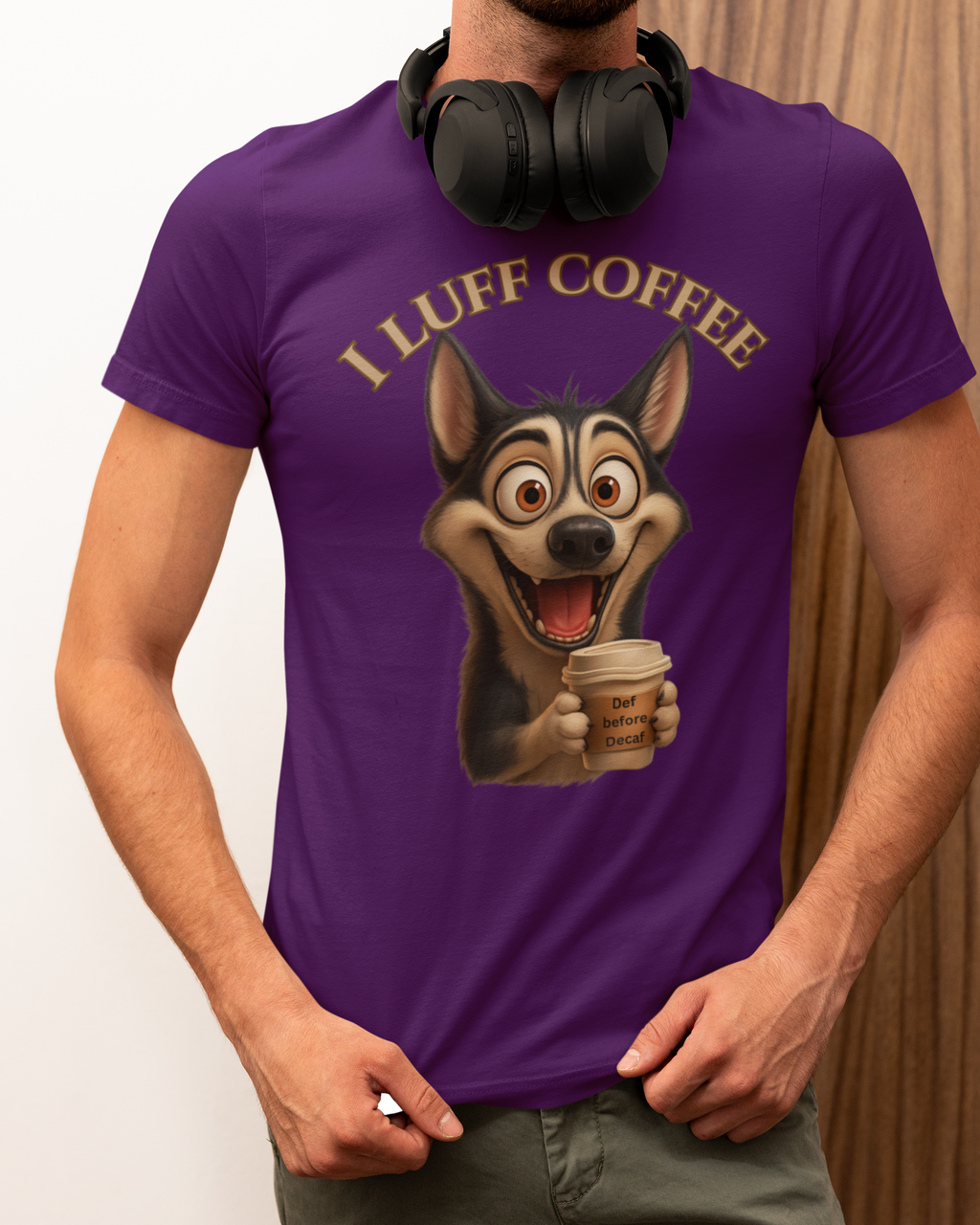 Funny Coffee Lover Tee | I Luff Coffee Unisex Jersey Short Sleeve T-Shirt