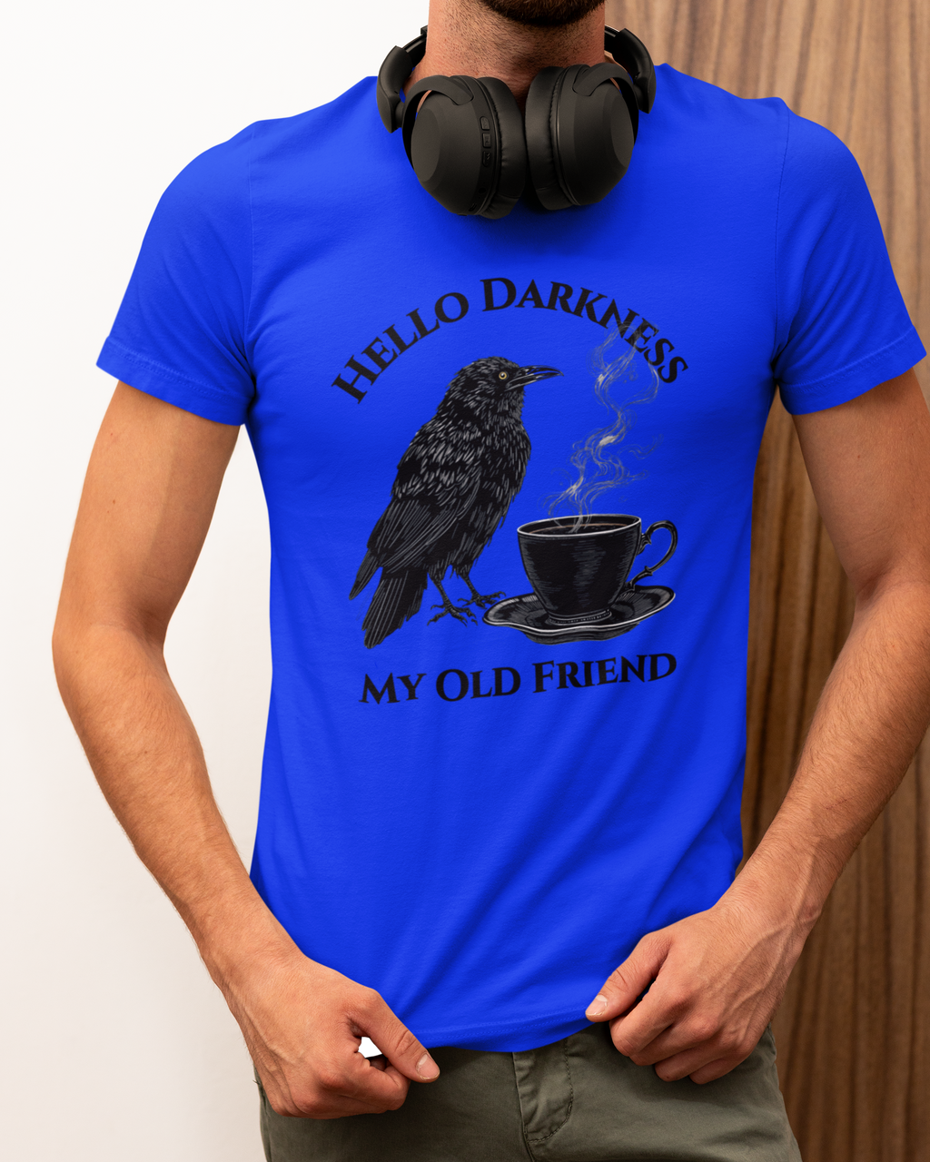 Hello Darkness My Old Friend Raven Coffee Tee