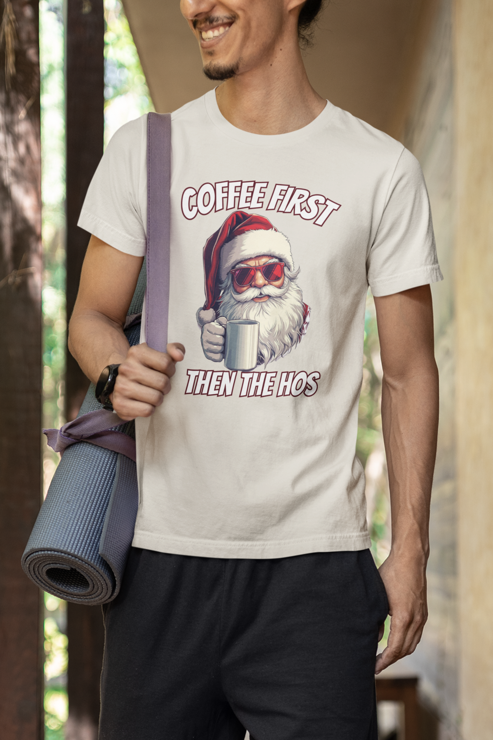 Festive Santa Coffee Tee