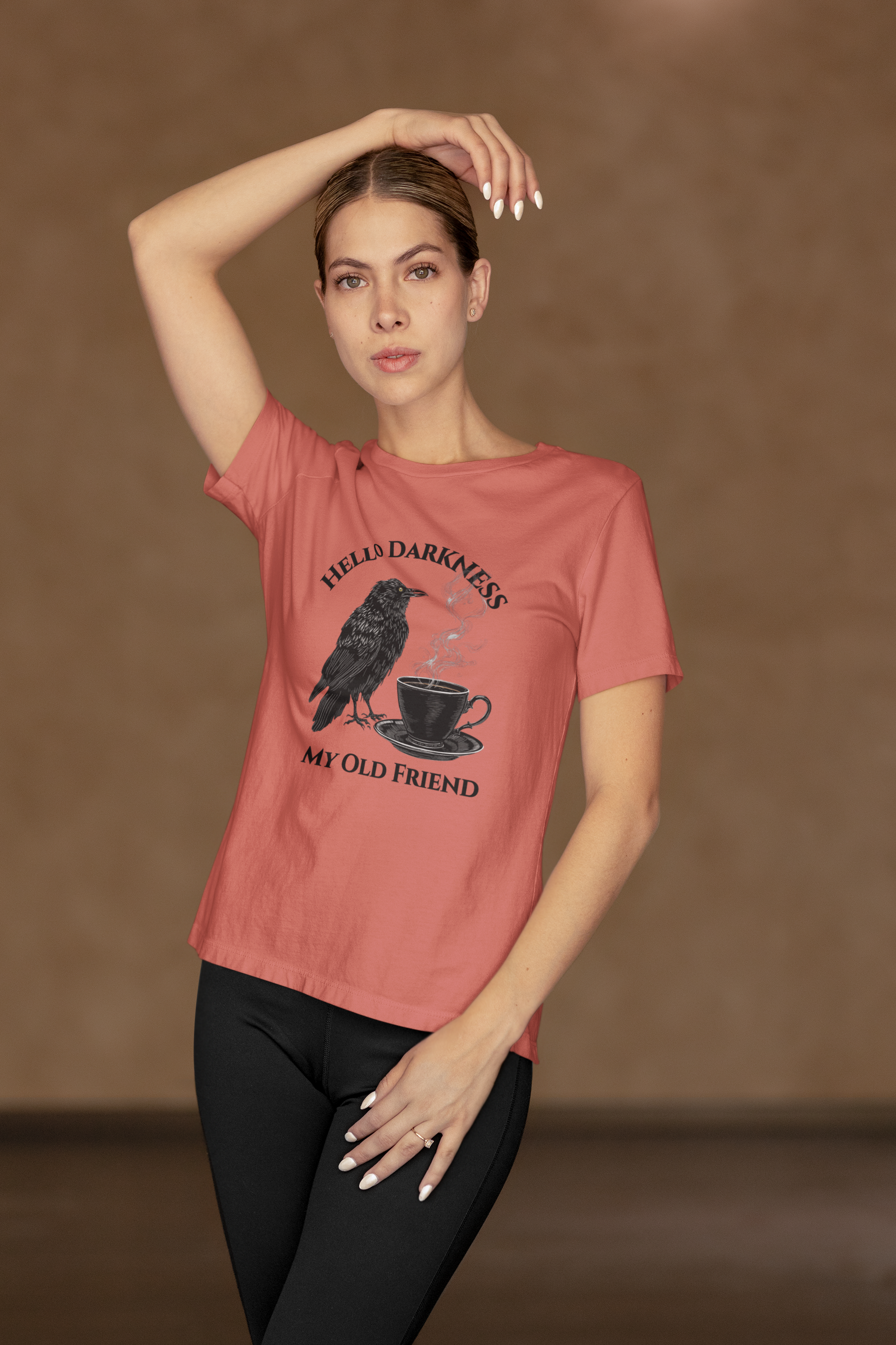Hello Darkness My Old Friend Raven Coffee Tee