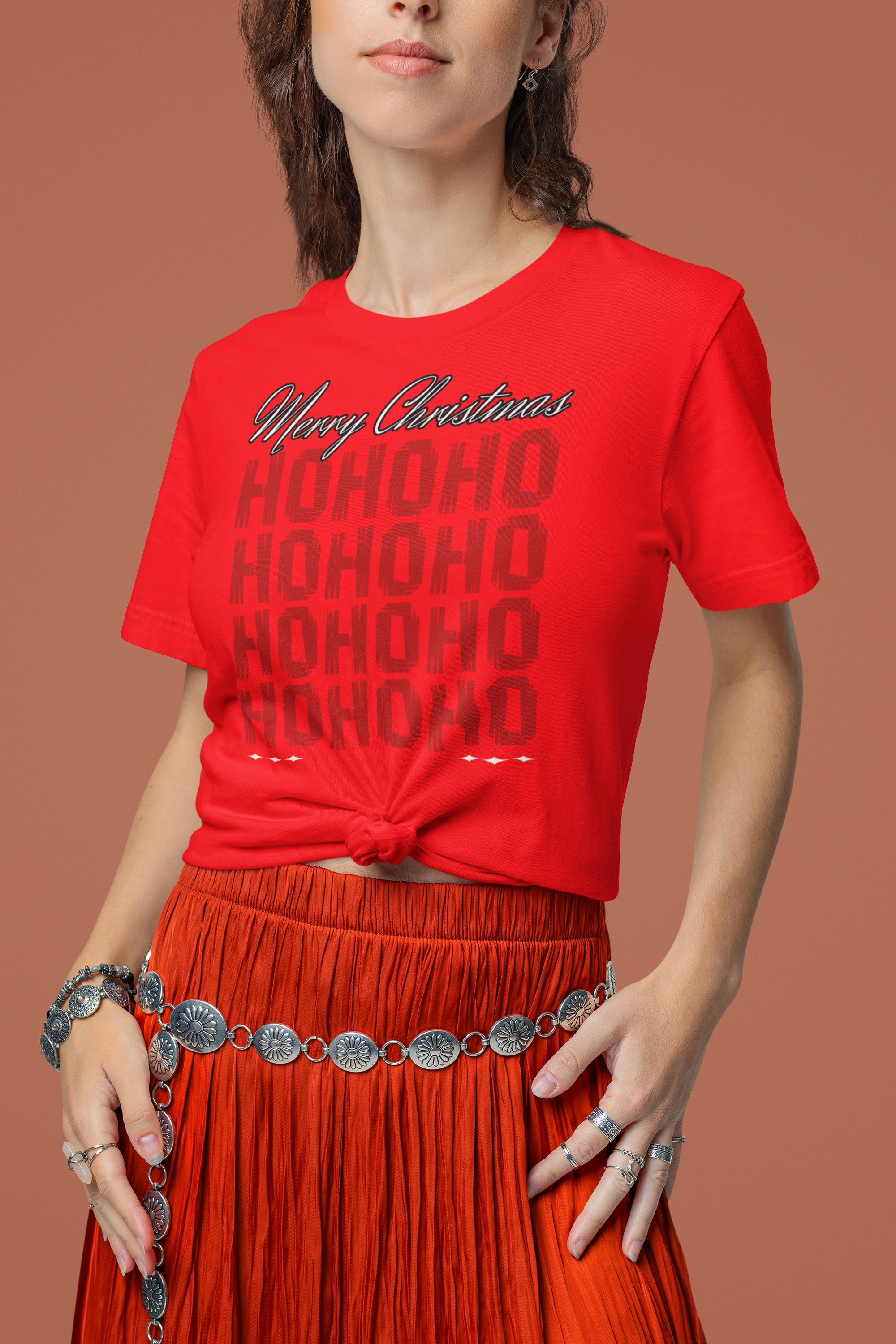 Merry Christmas 'HO HO HO' Holiday Tee