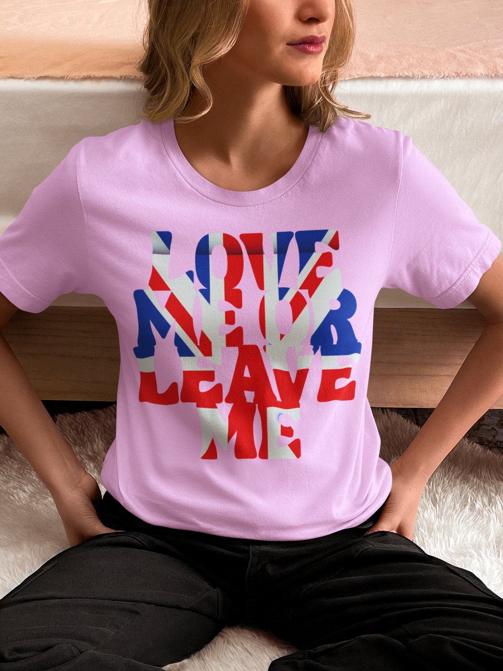 Union Jack Love Me or Leave Me Unisex Tee | Casual Graphic T-Shirt, Gift for Friends, Summer Wear, Festival Outfit, Statement Tee
