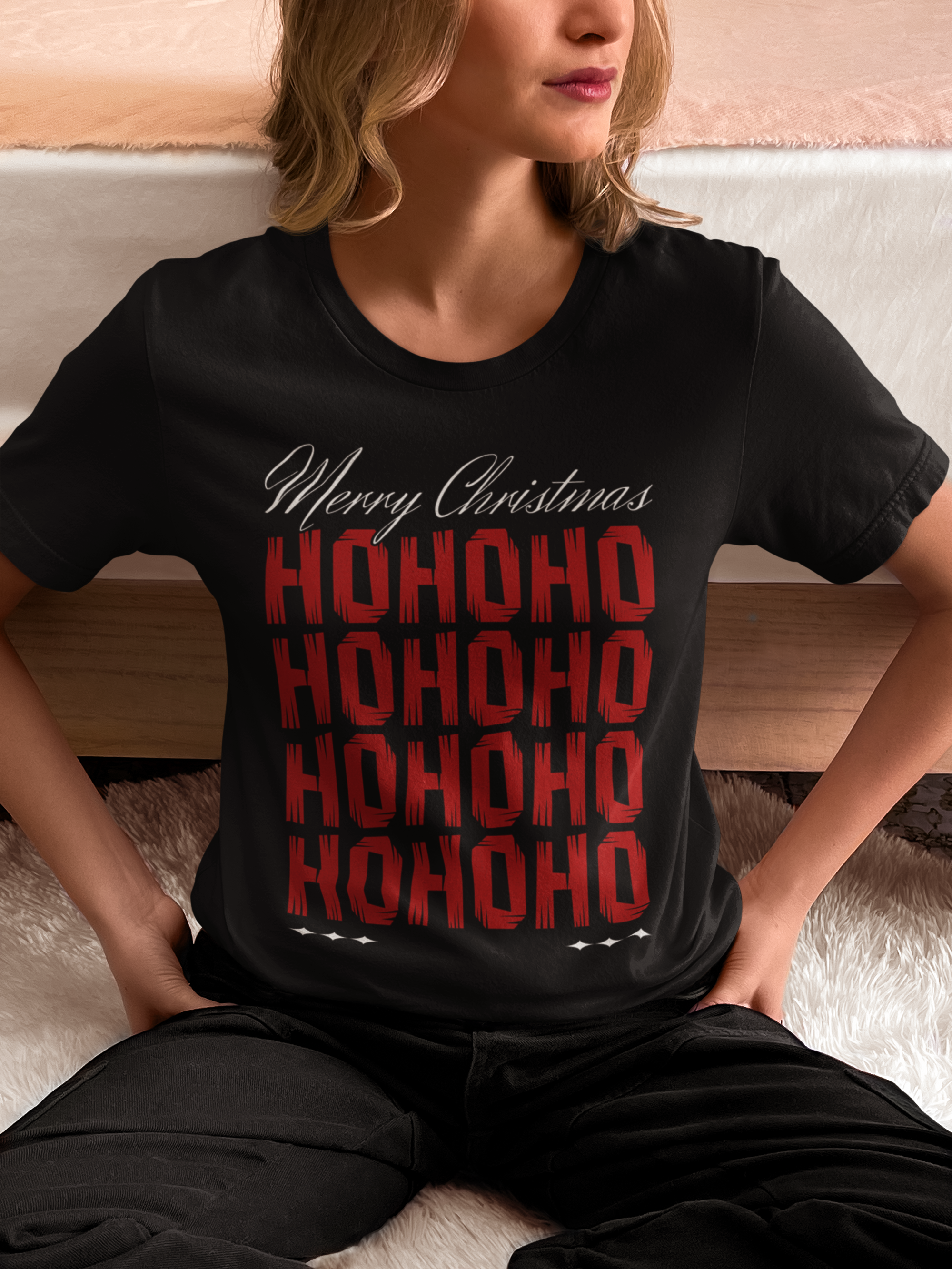 Merry Christmas 'HO HO HO' Holiday Tee
