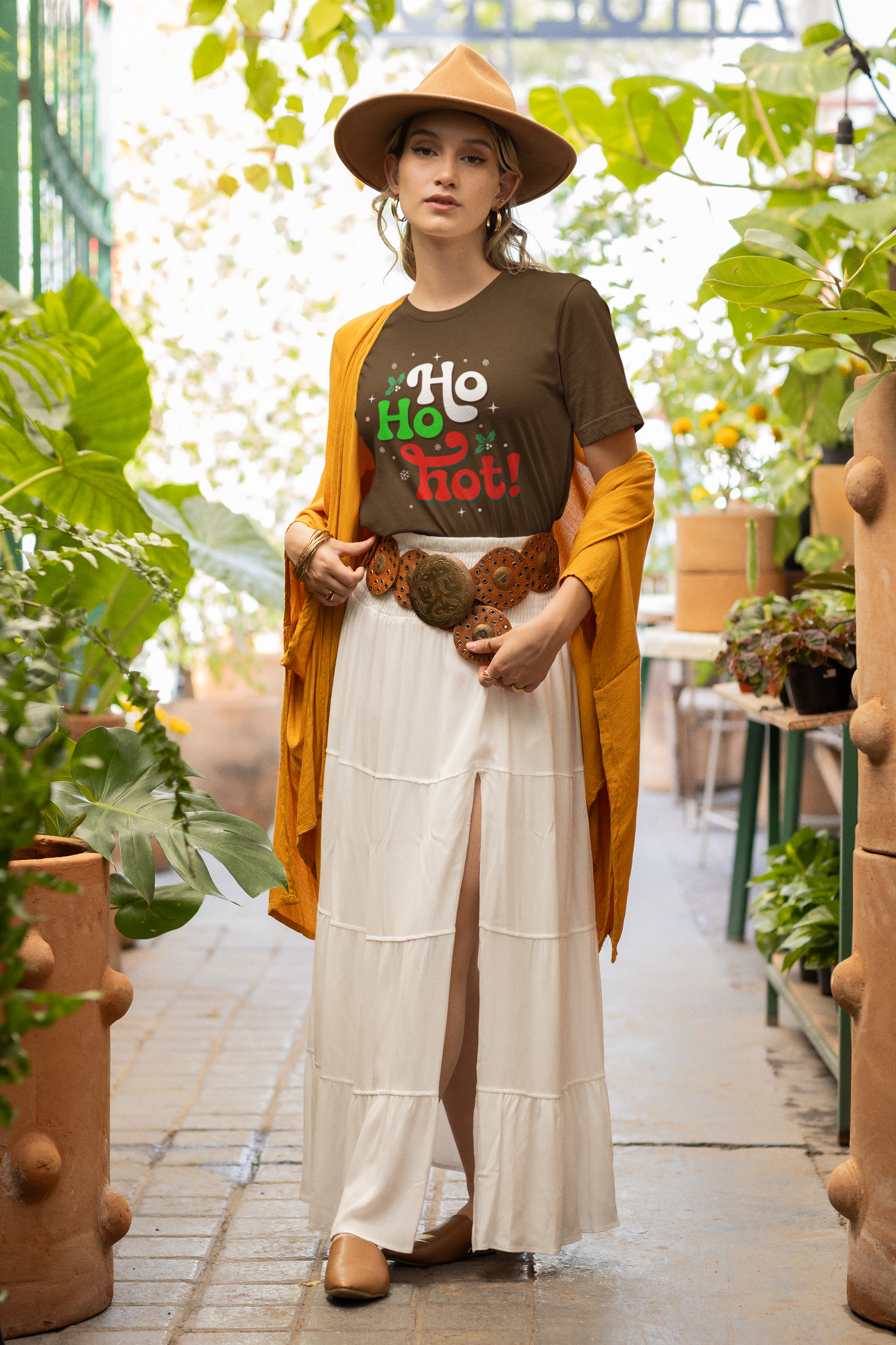 Ho Ho Hot! Christmas Graphic Tee — Funny Holiday T-Shirt