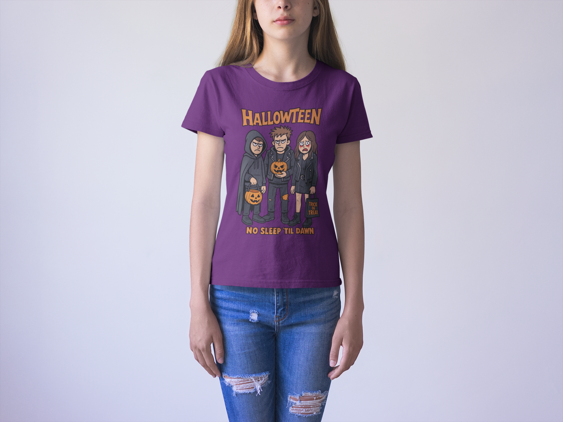 Halloween Themed Unisex Heavy Cotton Tee - Spooky Graphic Shirt, Trick or Treat, Party Wear, Gift for Halloween Lovers