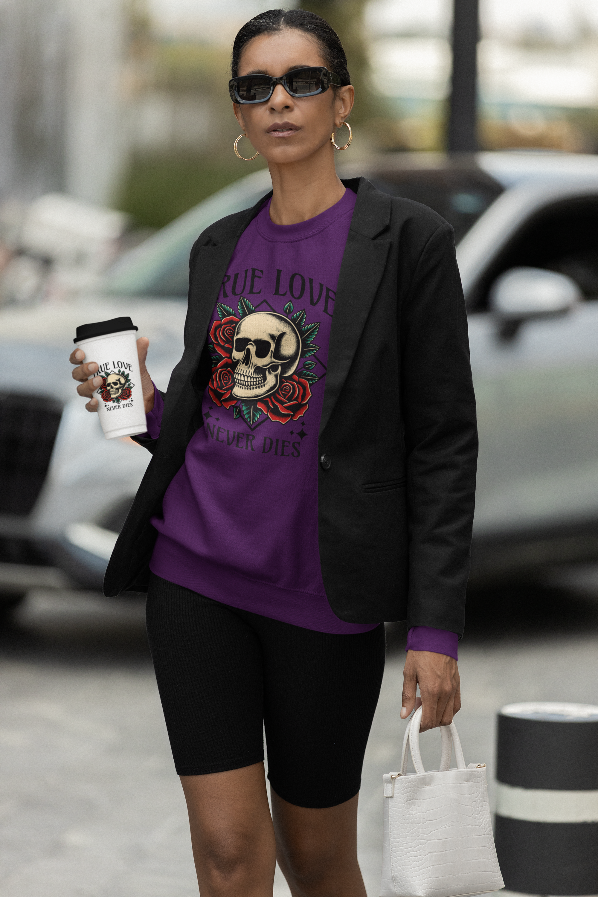 True Love Never Dies Skull & Roses Sweatshirt