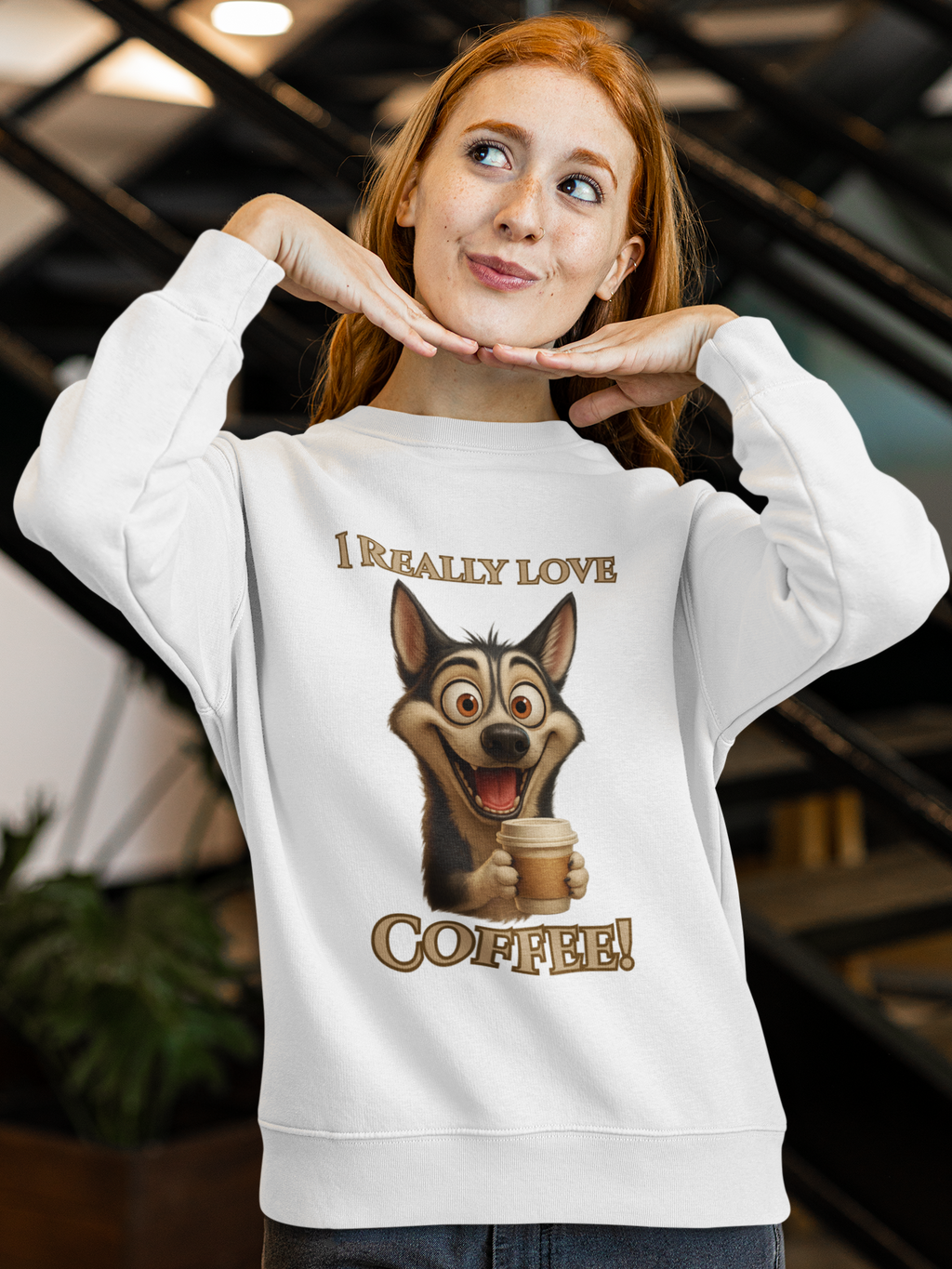 Funny Dog Coffee Sweatshirt