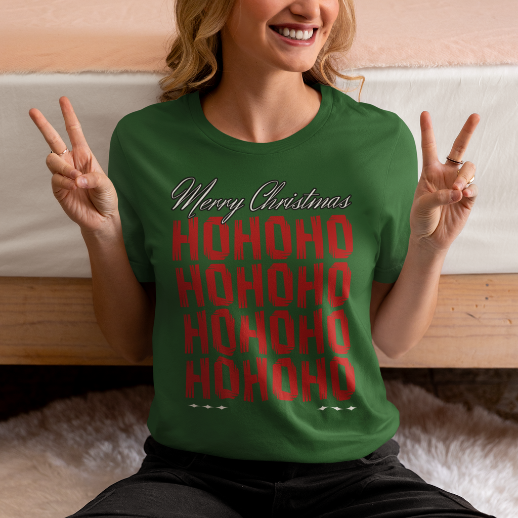 Merry Christmas 'HO HO HO' Holiday Tee