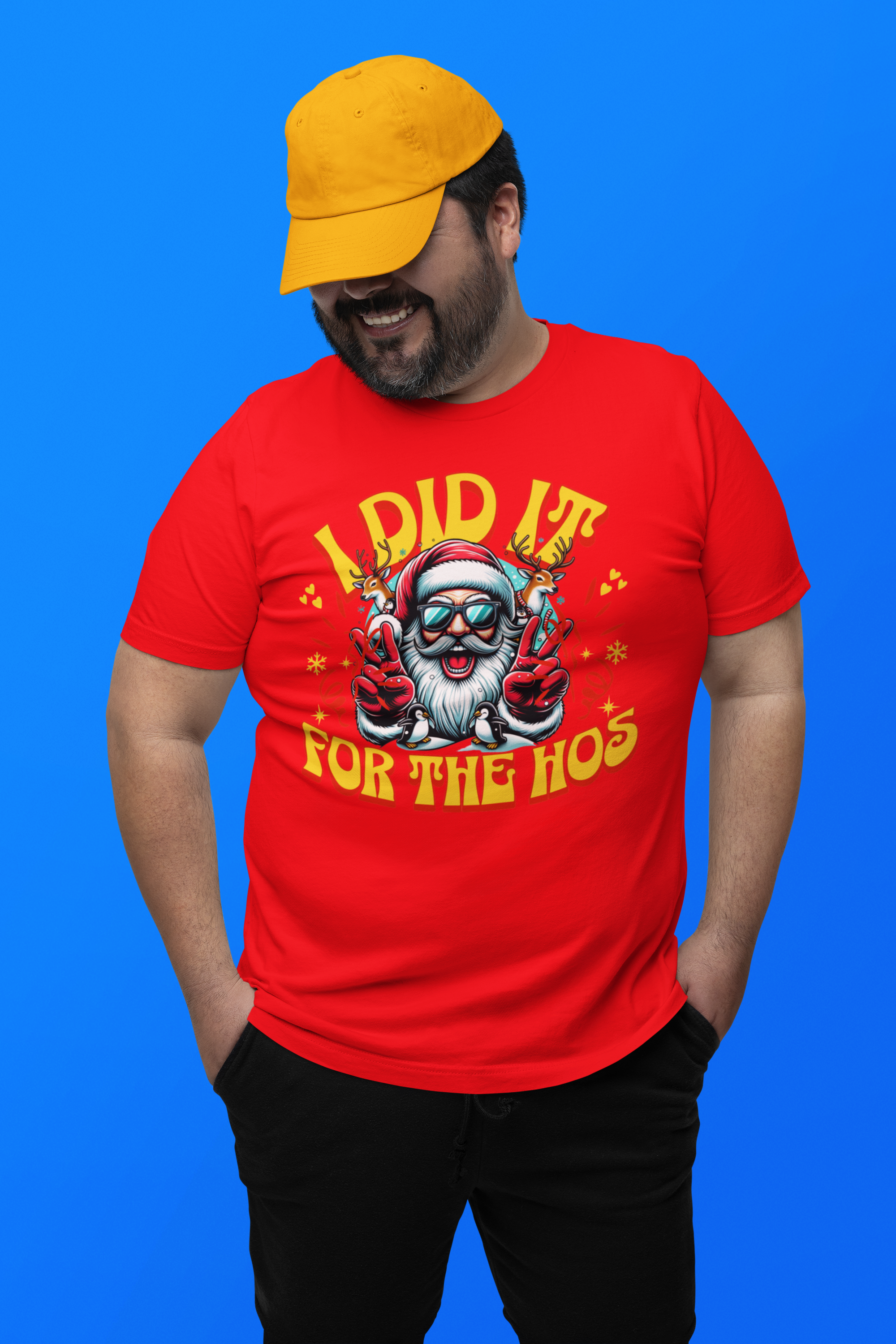 Funny Holiday T-Shirt - "I Did It for the Ho's" Unisex Jersey Tee
