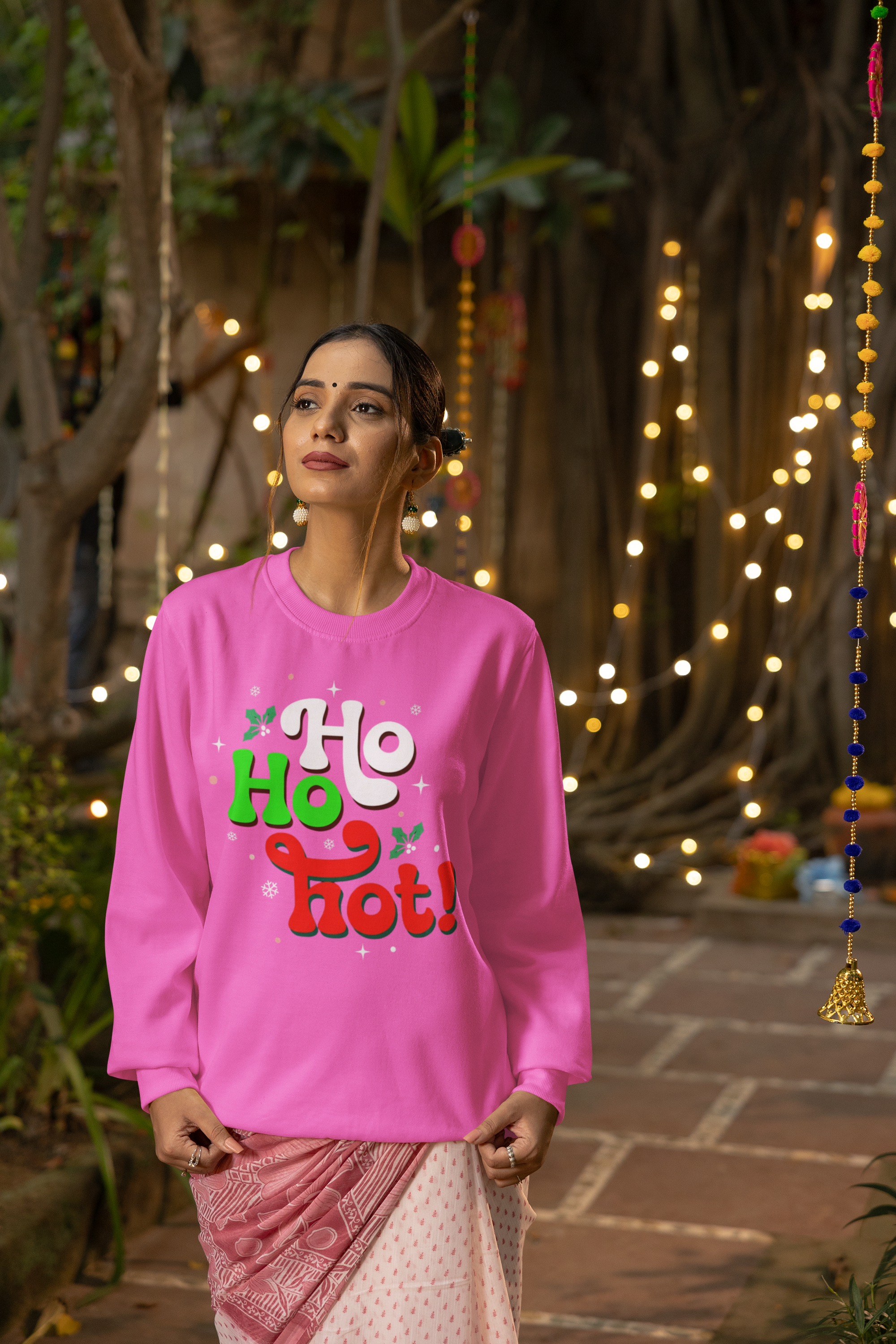 Holiday 'Ho Ho Hot!' Crewneck Sweatshirt — Funny Christmas Sweatshirt