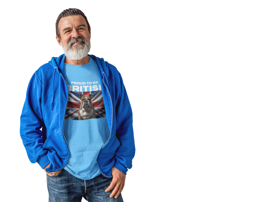 British Bulldog Sweatshirt, Cozy Unisex Sweatshirt, Dog Lover Gift, Casual Wear, Perfect for Pet Owners, Ideal for Everyday Style
