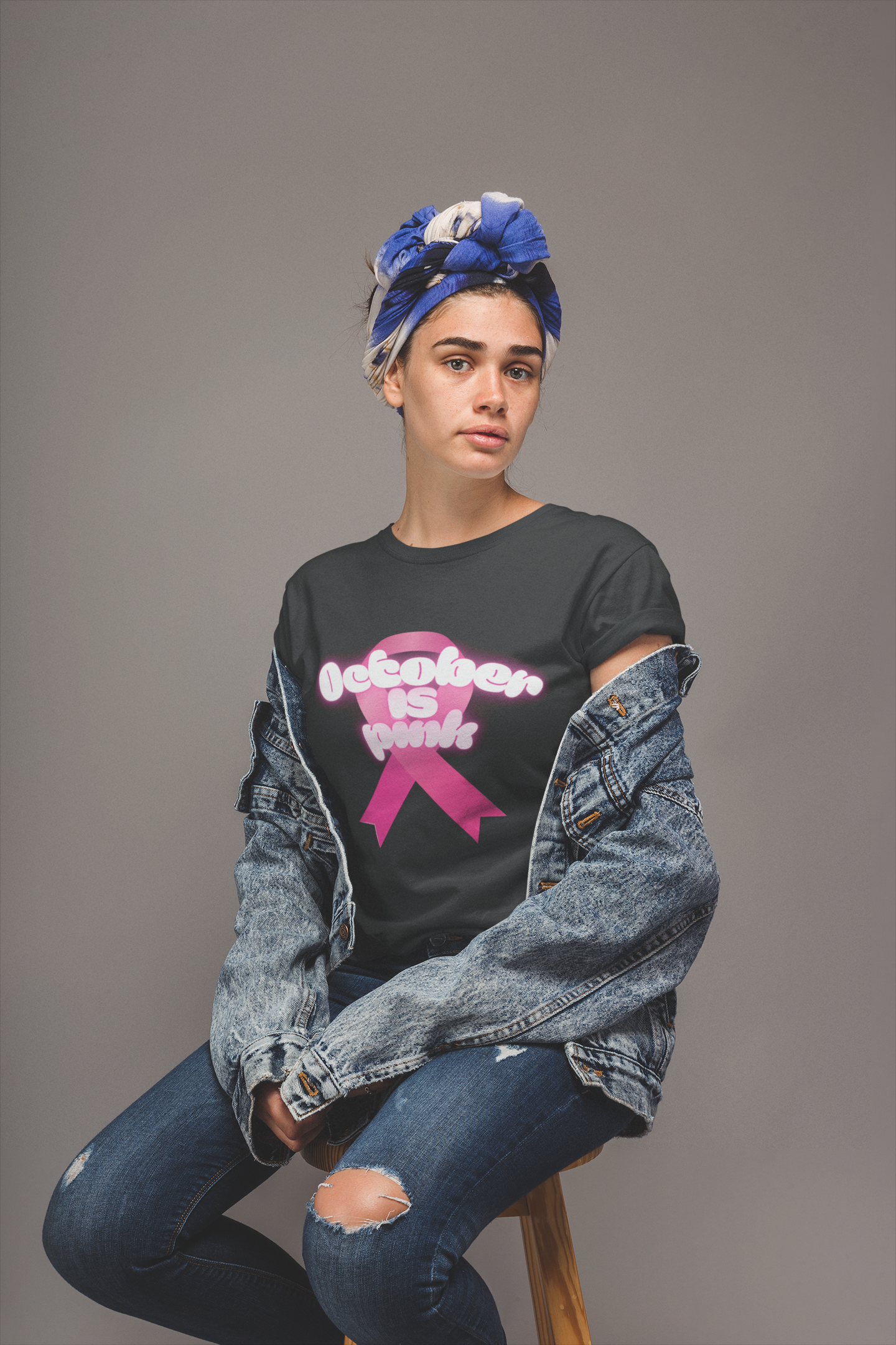 October is Pink Unisex Heavy Cotton Tee, Breast Cancer Awareness Shirt, Support T-Shirt, Gift for October Events, Casual Wear