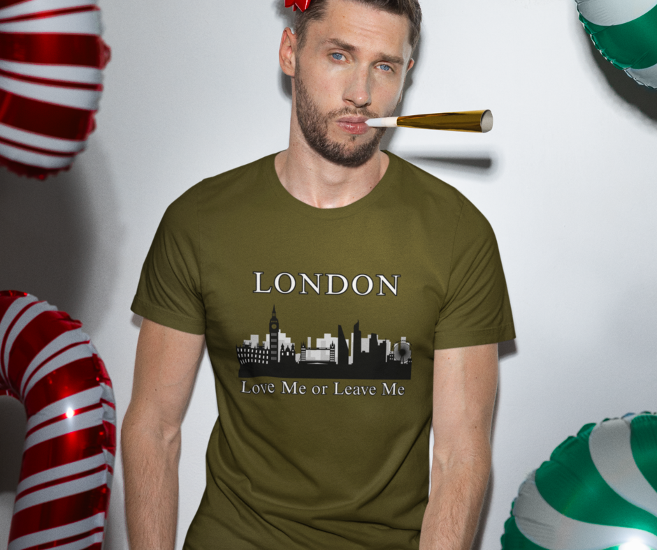London Skyline Graphic Tee, Love Me or Leave Me Shirt, Travel Shirt, Unisex T-Shirt, Gift for London Lovers, Casual Wear