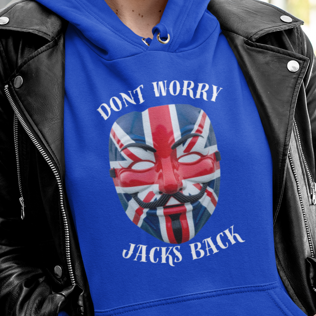Stylish Unisex College Hoodie - Don't Worry, Jack's Back Design, Cozy Sweatshirt, Perfect Gift for Students, Casual Wear, College [...]