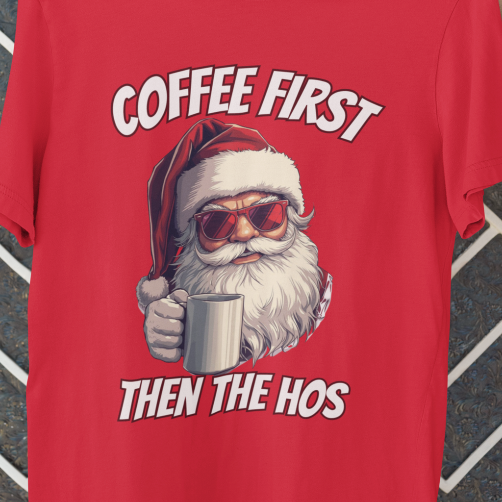 Festive Santa Coffee Tee