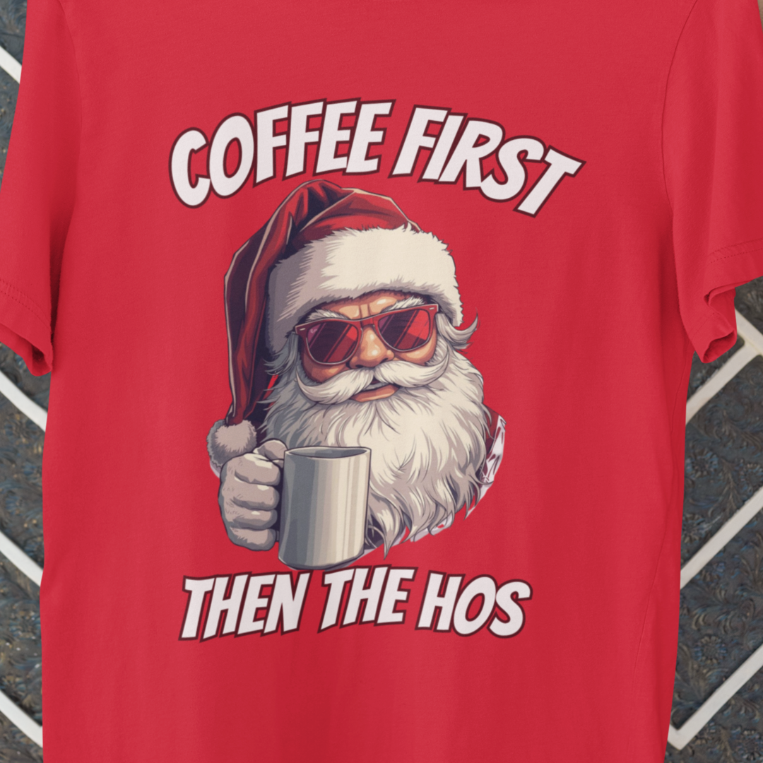 Festive Santa Coffee Tee