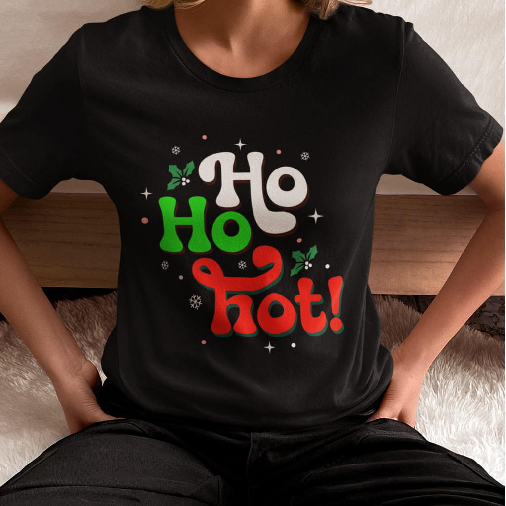 Ho Ho Hot! Christmas Graphic Tee — Funny Holiday T-Shirt