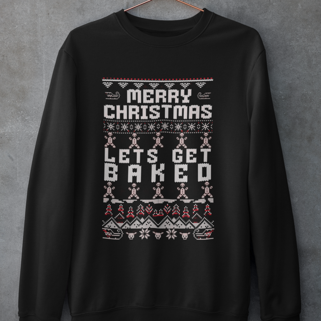 Christmas Gingerbread Crewneck Sweatshirt — "Merry Christmas" Holiday Sweater
