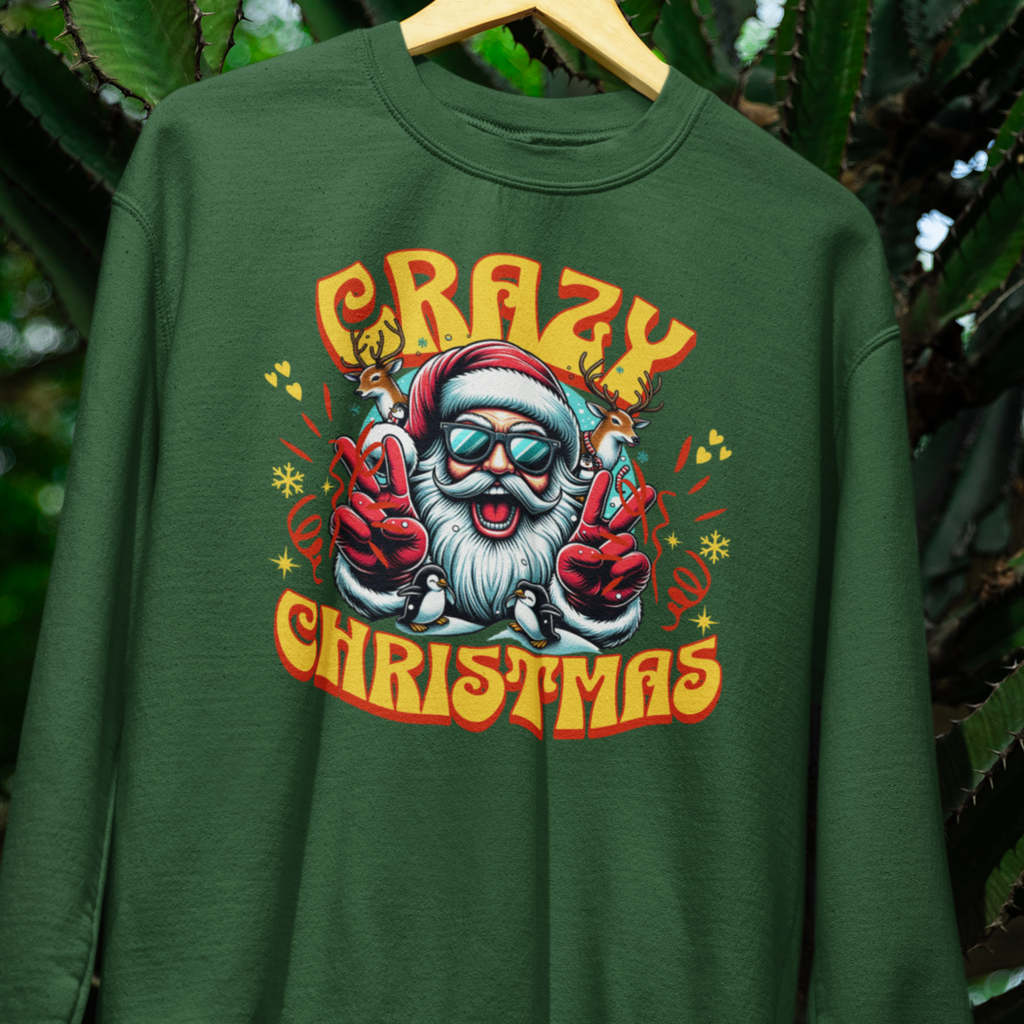 Crazy Christmas Unisex Crewneck Sweatshirt