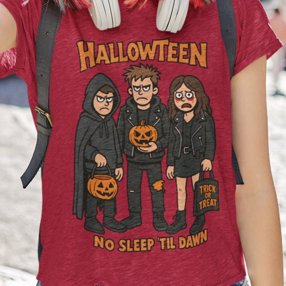Halloween Themed Unisex Heavy Cotton Tee - Spooky Graphic Shirt, Trick or Treat, Party Wear, Gift for Halloween Lovers